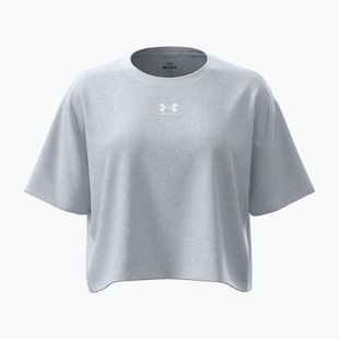 Футболка для тренувань жіноча Under Armour Rival Boxy Tee Solid distant gray medium heather/white