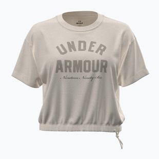 Футболка для тренувань жіноча Under Armour Bungee Hem Tee summit white/khaki base