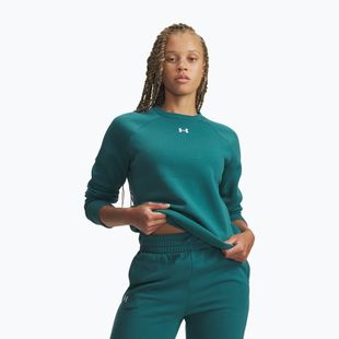Кофта жіноча Under Armour Rival Fleece Crew rack green/white