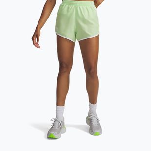 Шорти для бігу жіночі Under Armour Fly By 3" lumos lime/white