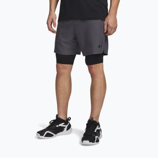 Шорти для тренувань чоловічі Under Armour Vanish Woven 2.0 2IN1 Shorts castlerock/black