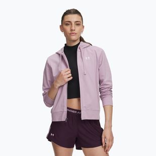 Кофта жіноча Under Armour Sport Terry FZ mauve pink/white