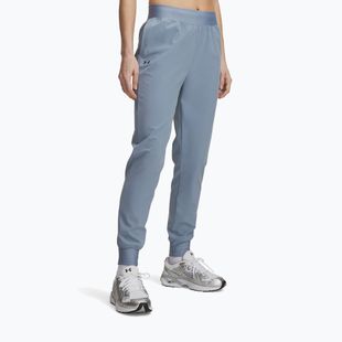 Штани для тренувань жіночі Under Armour Sport High Rise Woven Pant blue wind/black