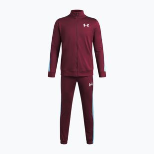 Спортивний костюм дитячий Under Armour Knit Track Suit vintage maroon/fresco blue/white