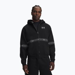 Кофта чоловіча Under Armour Icon Fleece Taped Full Zip ultimate black/white