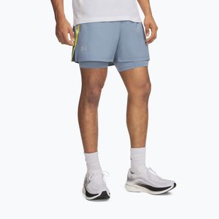 Шорти для бігу чоловічі Under Armour Launch 5" 2IN1 Shorts blue wind/blue fog/reflective