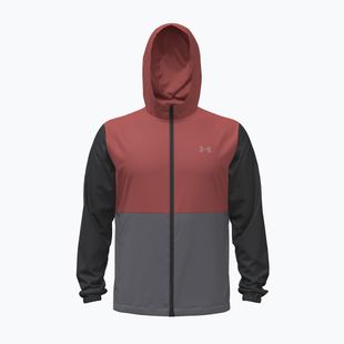 Куртка для бігу чоловіча Under Armour Velociti Hooded Jacket ultimate black/heritage red/reflective