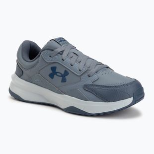 Кросівки для тренувань чоловічі Under Armour Edge Leather gravel/blue fog/blackout navy