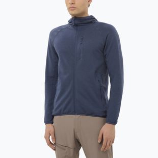 Кофта трекінгова чоловіча Salomon Essential Lightwarm Hoodie blue nights