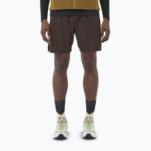 Шорти для бігу чоловічі Salomon Shakeout C 2IN1 7" coffee bean