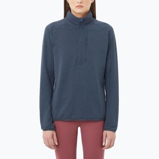 Кофта трекінгова жіноча Salomon Essential Lightwarm Half Zip blue night