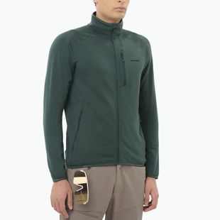 Кофта трекінгова чоловіча Salomon Essential Lighwarm Full Zip green gables