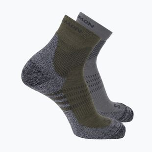 Шкарпетки Salomon X Ultra Access Quarter 2 pairs excalibur/olive night