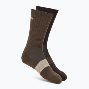 Шкарпетки Salomon Evasion Crew 2 pairs dark earth/walnut
