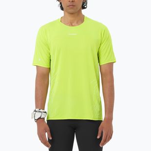 Футболка для бігу чоловіча Salomon Sense Aero SS Tee GFX acid lime
