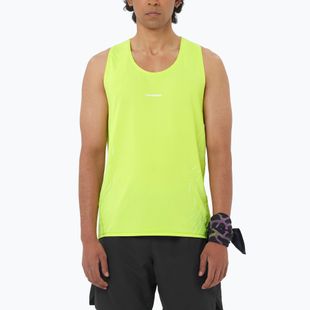 Футболка для бігу чоловіча Salomon Sense Aero Singlet GFX acid lime