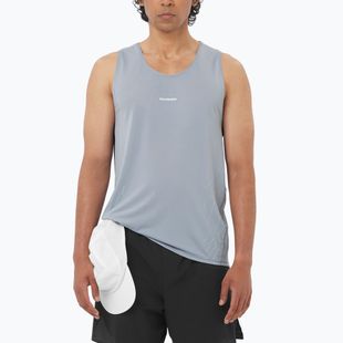 Футболка для бігу чоловіча Salomon Sense Aero Singlet GFX trade winds