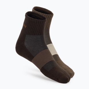 Шкарпетки Salomon Evasion Ankle 2 pairs dark earth/walnut