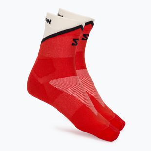 Шкарпетки Salomon Pulse Ankle fiery red/vanilla ice/black
