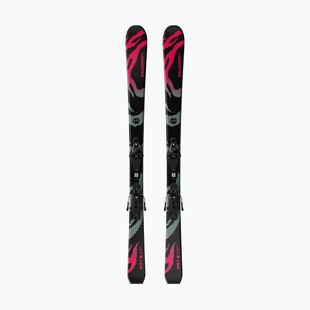 Лижі гірські дитячі + кріплення Salomon QST Jr Black M + L6 GW black/neon punch