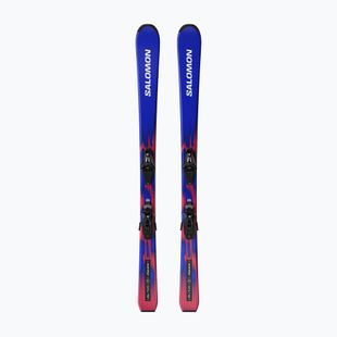 Лижі гірські дитячі + кріплення Salomon Equipe Jr M + C5 GW race blue/equipe red