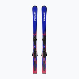 Лижі гірські дитячі + кріплення Salomon Equipe MT JR + L6 GW race blue/equipe red