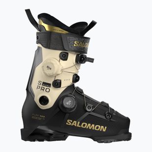 Черевики лижні жіночі Salomon S/PRO Supra Dual Boa 105 W black/ birch/gold met