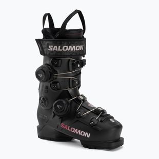 Черевики лижні жіночі Salomon S/PRO Supra Dual Boa 115 W black/beluga met/raspberry