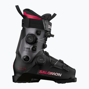 Черевики лижні жіночі Salomon S/PRO Supra Dual Boa 115 W black/beluga met/raspberry