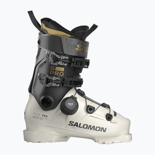 Черевики лижні жіночі Salomon S/PRO Supra S Boa 105 W gray aurora/black/gold met