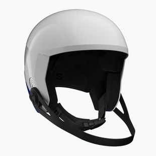 Шолом лижний дитячий Salomon Equipe Fis + Chinguard Jr white/race blue