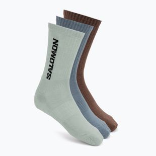 Шкарпетки Salomon Everyday Crew 3 pack stormy weather/sea foam/mustang