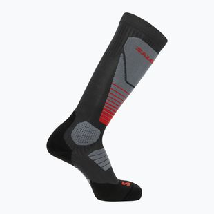 Шкарпетки лижні Salomon S/Pro Anthracite/Medium Grey/Fiery Red