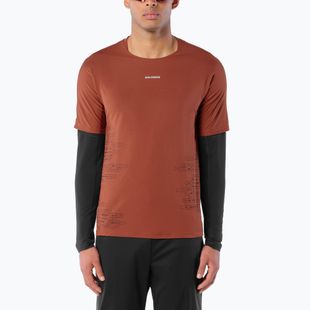 Футболка для бігу чоловіча Salomon Sense Aero GFX Tee SS burnt umber/coffee bean