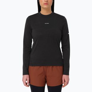 Лонгслів для бігу жіночий Salomon Sense Merino Tee LS deep black