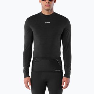 Лонгслів для бігу чоловічий Salomon Sense Merino Tee LS deep black