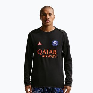 Лонгслів футбольний чоловічий Nike Inter Milan Academy Pro Warm SE black/safety orange