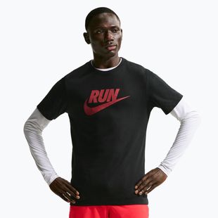 Футболка чоловіча Nike Dri-Fit Running black/team crimson