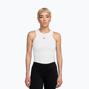Футболка жіноча Nike One Fitted Dri-Fit Cropped Tank thunder white/black