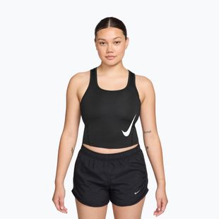 Футболка для бігу жіноча Nike Swoosh Run Dri-Fit black/white