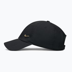 Кепка Nike Dri-Fit Club Unstructured Metal Swoosh 2026 black/metallic gold