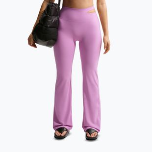 Штани для тренувань жіночі Nike Zenvy High-Waisted Flared light magenta/white