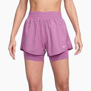 Шорти жіночі Nike One Dri-Fit High-Waisted 3" 2In1 light magenta/white