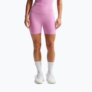 Шорти жіночі Nike Zenvy High Waisted Biker 5" light magenta/white