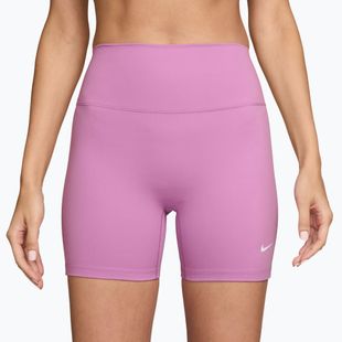 Шорти жіночі Nike One High-Waisted Biker 5" loght magenta/white