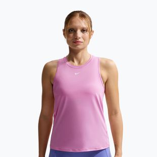 Футболка для тренувань жіноча Nike One Classic Dri-Fit light magenta/white