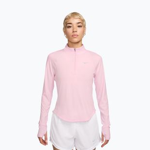 Жіноча бігова лонгслівка Nike Tempo Swoosh Run Dri-Fit 1/4-Zip pink foam/white