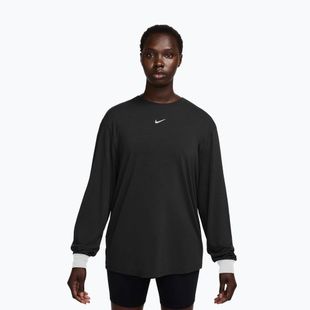 Лонгслів для тренувань жіночий Nike One Relaxed Dri-Fit black/white