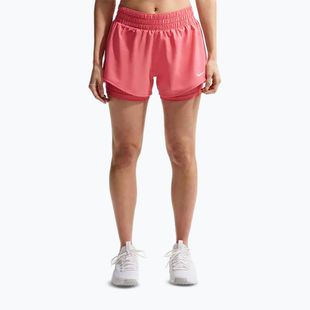 Шорти для бігу жіночі Nike One Dri-FIT 2IN1 sea coral/white