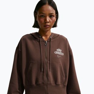 Кофта жіноча Nike Phoenix Full-Zip Hoodie light chocolate
